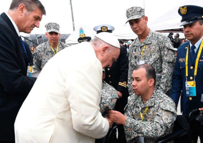 Carta del Papa a un soldado colombiano herido