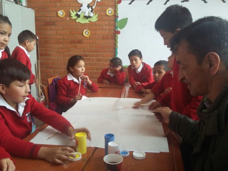 Con pintura, niños de Ubaté hablaron de valores cívicos y democráticos